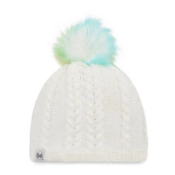 Bonnet Buff Knitted & Fleece Hat Nina 123544.000.10.00 Nina White