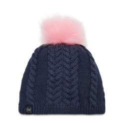 Bonnet Buff Knitted & Fleece Hat Nina 123544.779.10.00 Night Blue