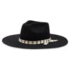 Chapeau Brixton Leigh Felt Fedora 11211 Black -Chaleur Élégante Boutique chapeau brixton leigh felt fedora 11211 black