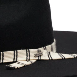 Chapeau Brixton Leigh Felt Fedora 11211 Black -Chaleur Élégante Boutique chapeau brixton leigh felt fedora 11211 black 2