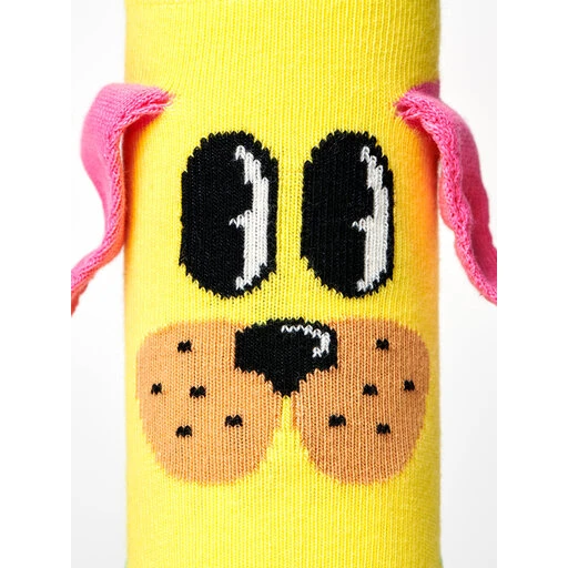 Chaussettes Hautes Enfant Happy Socks KDOG01-2200 Jaune 4 Chaussettes Hautes Enfant Happy Socks KDOG01-2200 Jaune – Image 2