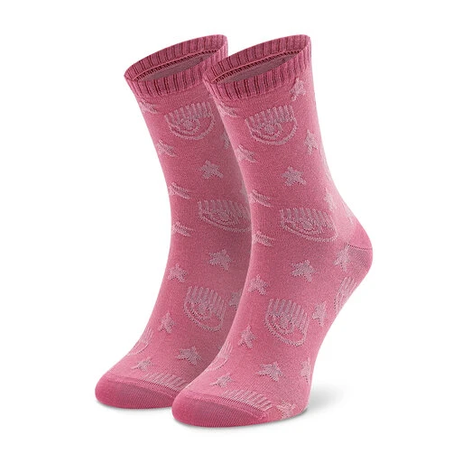 Chaussettes Hautes Femme Chiara Ferragni 73SB0J25 Sachet Pink 414 3 Chaussettes Hautes Femme Chiara Ferragni 73SB0J25 Sachet Pink 414