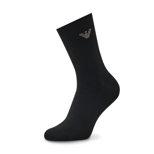 Chaussettes Hautes Femme Emporio Armani 292306 2F223 00020 Black 4 Chaussettes Hautes Femme Emporio Armani 292306 2F223 00020 Black – Image 2