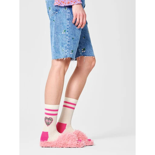 Chaussettes Hautes Femme Happy Socks BAY01-1700 Beige 4 Chaussettes Hautes Femme Happy Socks BAY01-1700 Beige – Image 2