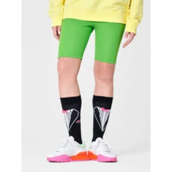 Chaleur Élégante Boutique -Chaleur Élégante Boutique chaussettes hautes femme happy socks mar01 9100 noir 1