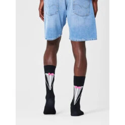 Chaussettes Hautes Femme Happy Socks MAR01-9100 Noir