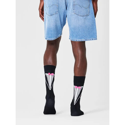 Chaussettes Hautes Femme Happy Socks MAR01-9100 Noir 3 Chaussettes Hautes Femme Happy Socks MAR01-9100 Noir