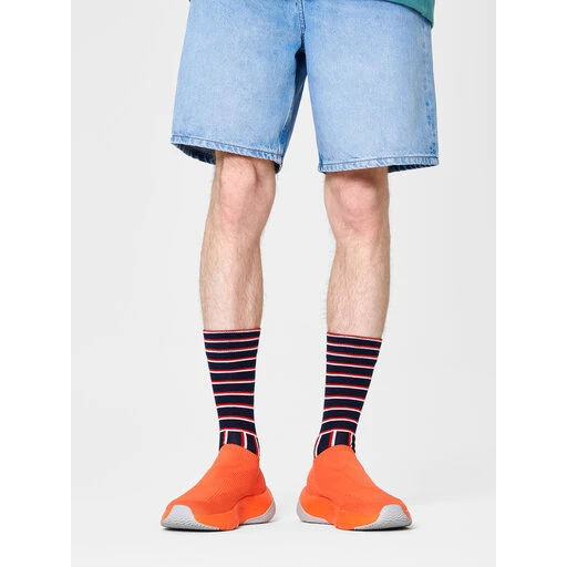 Chaussettes Hautes Homme Happy Socks BSS01-6500 Bleu Marine 3 Chaussettes Hautes Homme Happy Socks BSS01-6500 Bleu Marine