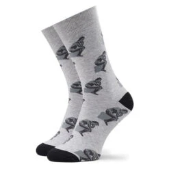 Chaussettes Hautes Unisex Curator Socks Thinker Gris