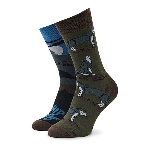 Chaussettes Hautes Unisex Funny Socks Wild Wolf SM2/11 Multicolore 4 Chaussettes Hautes Unisex Funny Socks Wild Wolf SM2/11 Multicolore – Image 2