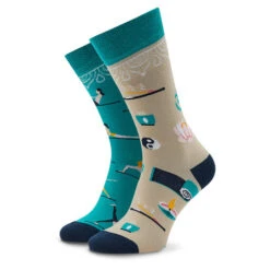 Chaussettes Hautes Unisex Funny Socks Yoga SM1/68 Multicolore