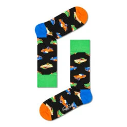 Chaussettes Hautes Unisex Happy Socks CAR01-9300 Noir -Chaleur Élégante Boutique chaussettes hautes unisex happy socks car01 9300 noir 2