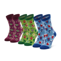 Chaussettes Hautes Unisex Rainbow Socks Xmas Socks Box Multicolore