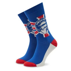 Chaussettes Hautes Unisex Stereo Socks Punk Royale Bleu