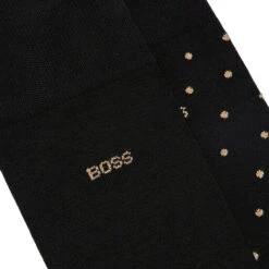 Chaussettes Pour Homme Boss 50484004 Black -Chaleur Élégante Boutique chaussettes pour homme boss 50484004 black 1