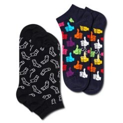 Lot De 2 Paires De Chaussettes Basses Unisexe Happy Socks THU02-6500 Multicolore