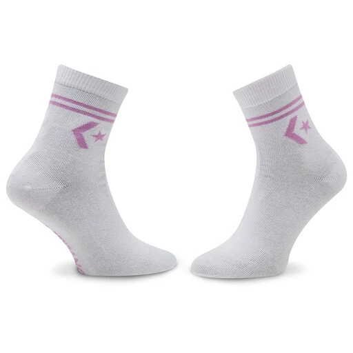 Lot De 2 Paires De Chaussettes Hautes Femme Converse E1027W Blanc 5 Lot De 2 Paires De Chaussettes Hautes Femme Converse E1027W Blanc – Image 3