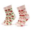 Lot De 2 Paires De Chaussettes Hautes Femme Zooksy MixTURY Truskawkowe Rose -Chaleur Élégante Boutique lot de 2 paires de chaussettes hautes femme zooksy mixtury truskawkowe rose