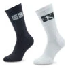 Lot De 2 Paires De Chaussettes Hautes Homme Calvin Klein Jeans 701223260 White/Black 001 -Chaleur Élégante Boutique lot de 2 paires de chaussettes hautes homme calvin klein jeans 701223260 white black 001