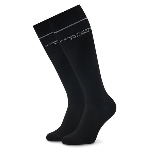 Lot De 2 Paires De Chaussettes Hautes Homme Emporio Armani 302301 2F273 00020 Nero 4 Lot De 2 Paires De Chaussettes Hautes Homme Emporio Armani 302301 2F273 00020 Nero – Image 2