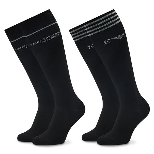 Lot De 2 Paires De Chaussettes Hautes Homme Emporio Armani 302301 2F273 00020 Nero 3 Lot De 2 Paires De Chaussettes Hautes Homme Emporio Armani 302301 2F273 00020 Nero