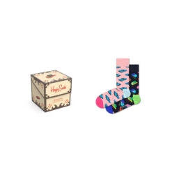Lot De 2 Paires De Chaussettes Hautes Unisexe Happy Socks XJMR02-1300 Multicolore