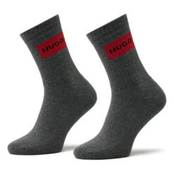 Lot De 2 Paires De Chaussettes Hautes Unisexe Hugo 2P Qs Rib Lab Col Cc 50468435 031