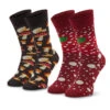 Lot De 2 Paires De Chaussettes Hautes Unisexe Zooksy Mixtury Grzybowe Multicolore -Chaleur Élégante Boutique lot de 2 paires de chaussettes hautes unisexe zooksy mixtury grzybowe multicolore