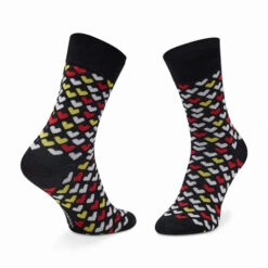 Lot De 2 Paires De Chaussettes Hautes Unisexe Zooksy Mixtury Miłosne Noir -Chaleur Élégante Boutique lot de 2 paires de chaussettes hautes unisexe zooksy mixtury milosne noir 2