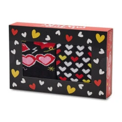 Lot De 2 Paires De Chaussettes Hautes Unisexe Zooksy Mixtury Miłosne Noir