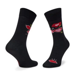 Lot De 2 Paires De Chaussettes Hautes Unisexe Zooksy Mixtury Miłosne Noir -Chaleur Élégante Boutique lot de 2 paires de chaussettes hautes unisexe zooksy mixtury milosne noir 3