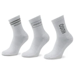 Lot De 3 Paires De Chaussettes Hautes Femme Hugo 3p Qs Rib Logo Cc W 50484149 100