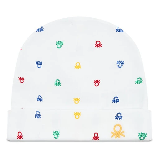 Set De 2 Bonnets United Colors Of Benetton 3V1E0A018 68Z Blanc 4 Set De 2 Bonnets United Colors Of Benetton 3V1E0A018 68Z Blanc – Image 2