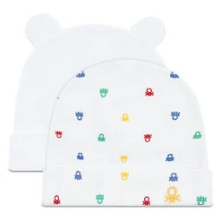 Set De 2 Bonnets United Colors Of Benetton 3V1E0A018 68Z Blanc
