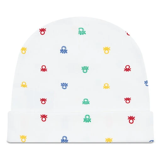Set De 2 Bonnets United Colors Of Benetton 3V1E0A018 68Z Blanc 6 Set De 2 Bonnets United Colors Of Benetton 3V1E0A018 68Z Blanc – Image 4