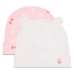 Set De 2 Bonnets United Colors Of Benetton 3V1E0A018 71A Rose