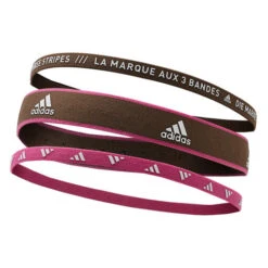 Set De 3 Serre-têtes Adidas Training Headbands 3 Per Pack IC6515 Earth Strata/preloved Fuchsia/white